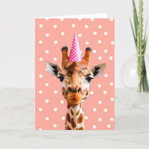 Remerciements Giraffe Anniversaire Carte de voeux