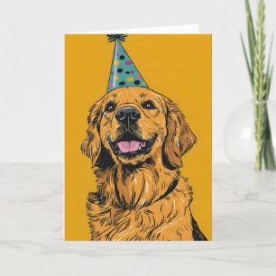 Remerciements Golden Retriever Anniversaire Carte de voeux