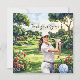 Remerciements Golf Fairway Gratitude : Carte de Remerciement