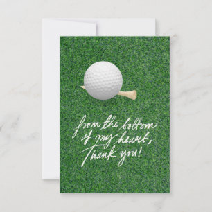 Remerciements GOLF Greens Gratitude : Carte de remerciement pour