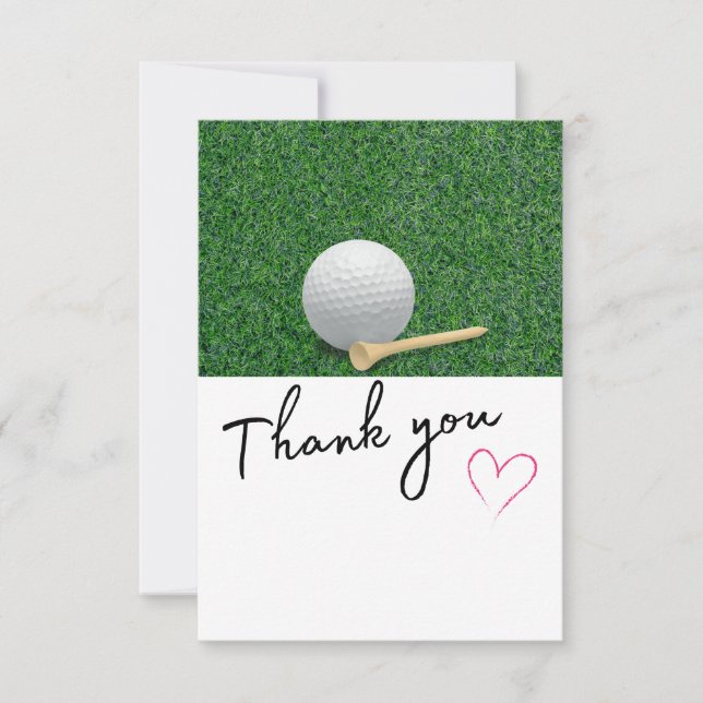 Remerciements GOLF Greens Gratitude : Fairway Carte de remerciem (Devant)