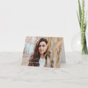 Remerciements Grad Script Graduate Photo carte de remerciements_