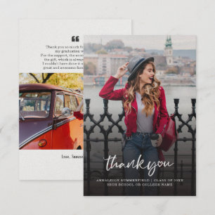 Remerciements Graduation Photo Grad Party 2025 Carte de remercie