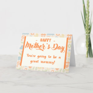 Remerciements Grande carte de fête des mères pour maman-to-be