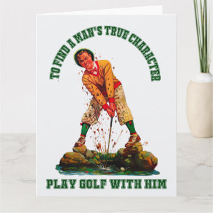 Remerciements Grande carte de golf à caractère humain