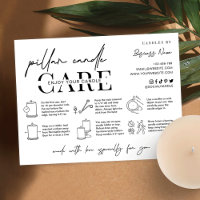 Guide de sécurité des bougies Pillar Carte de soin