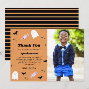 Remerciements Halloween Anniversaire Spooktacular Carte de remer
