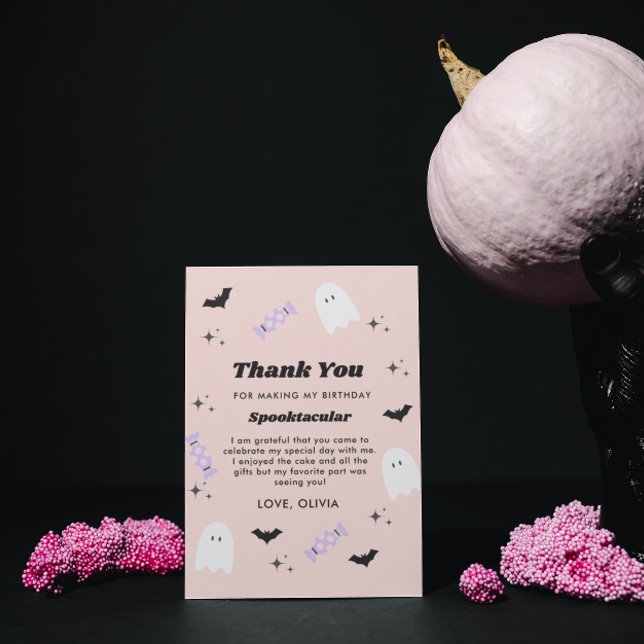 Remerciements Halloween Anniversaire Spooktacular Carte de remer (Créateur téléchargé)