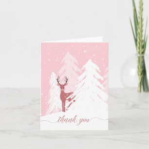 Remerciements Hiver Onederland Anniversaire Carte de remerciemen
