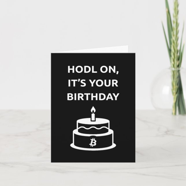 Remerciements HODL Bitcoin carte de gâteau d'anniversaire (Devant)
