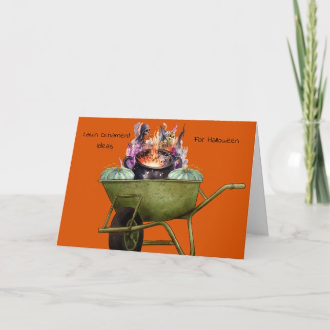 Remerciements Idées d'ornement de pelouse pour la carte Hallowee (Devant)