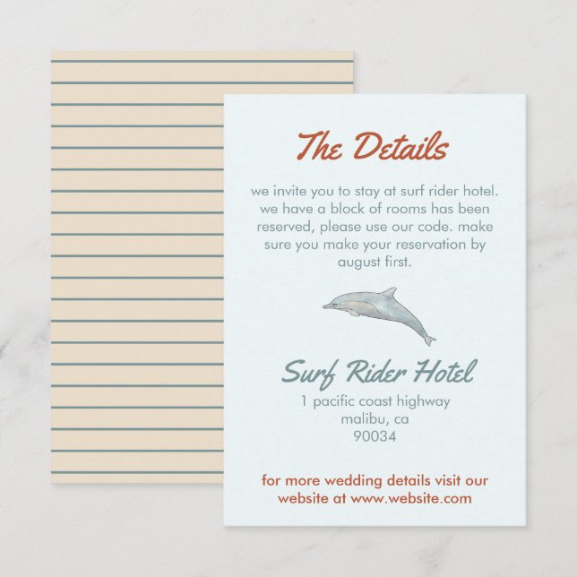 Remerciements Illustration aquarelle de la carte de détails (Devant / Derrière)