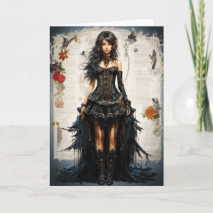 Remerciements Imaginaire Gothique Carte de voeux pour fille