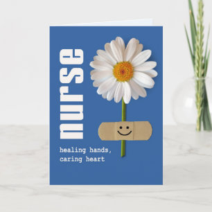 Remerciements Infirmière Merci. Carte de voeux souriante