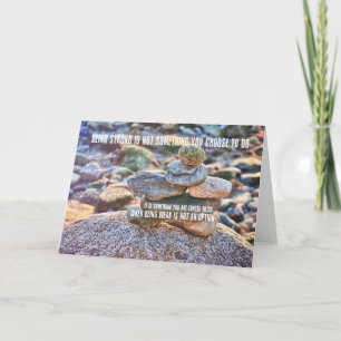 Remerciements INUKSHUK EN PIERRE Carte de voeux