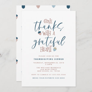 Remerciements Invitation au dîner de Thanksgiving