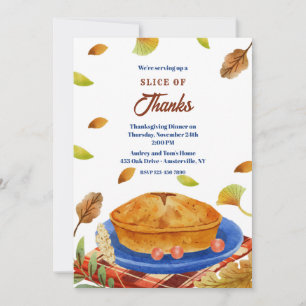 Remerciements Invitations de Thanksgiving