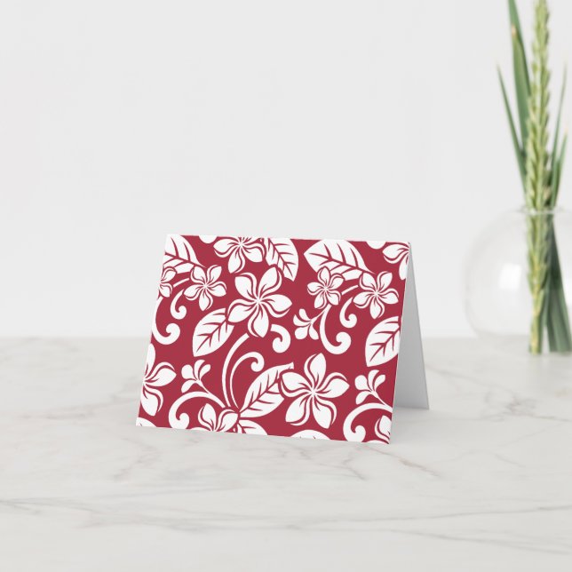 Remerciements ISLAND PLUMERIA (CARDINAL RED) Carte de remercieme (Devant)
