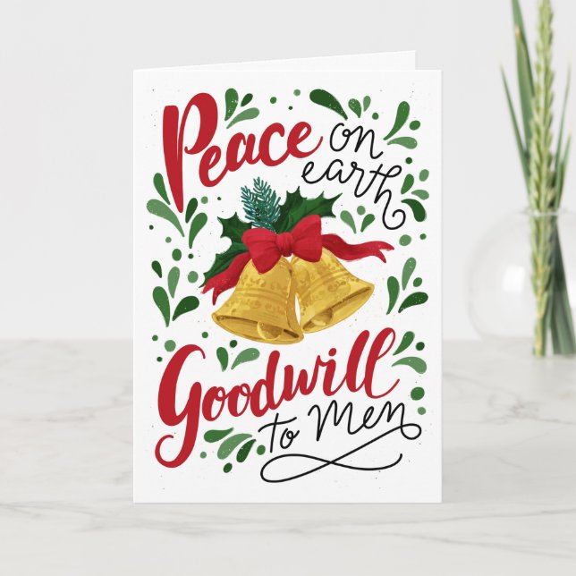 Remerciements J'Ai Entendu La Carte De Vacances Pliée Les Cloche (Devant)