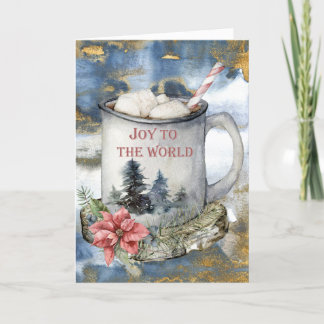 Remerciements Joie à la carte de Noël mondiale