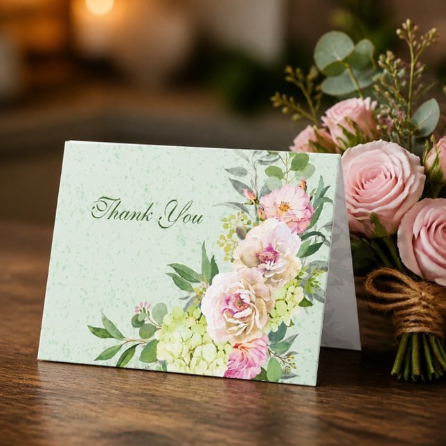 Remerciements Jolie carte de remerciement florale botanique (Créateur téléchargé)