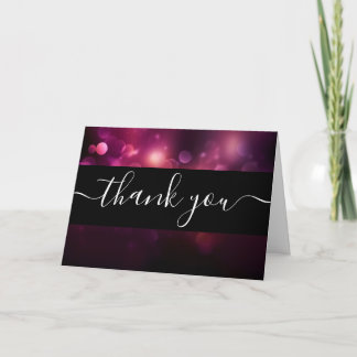 Remerciements Jolie Carte de Remerciement Personnalisée Rose Fon
