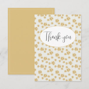 Remerciements Jolie carte de remerciement simple à motif floral