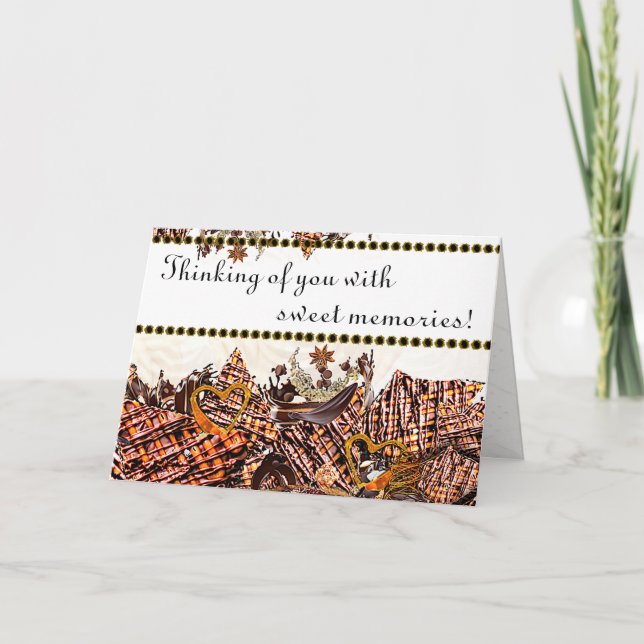 REMERCIEMENTS JOUR DOUX SOLEIL ! :)  CARTE "À PENSÉE DE VOUS" 5  (Devant)