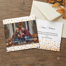 Joyeuse Action de grâce | carte de photo de famill