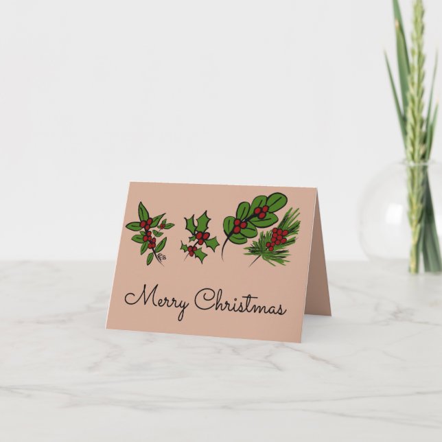 Remerciements Joyeuse carte de cadeaux de Noël (Devant)