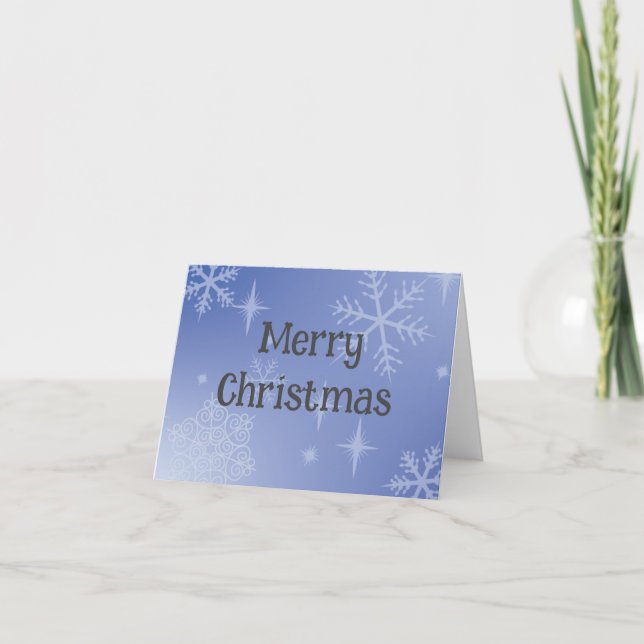 Remerciements Joyeuse carte de flocon de neige de Noël (Devant)