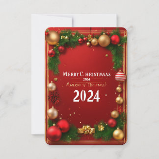 Remerciements "Joyeuse carte de Noël : 'Joyeux Noël 2024 ! '"