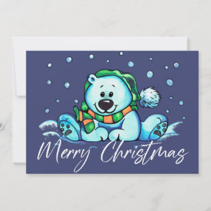 Remerciements Joyeuse carte d'ours de Noël