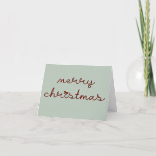 Remerciements Joyeuse carte rouge ruban de Noël