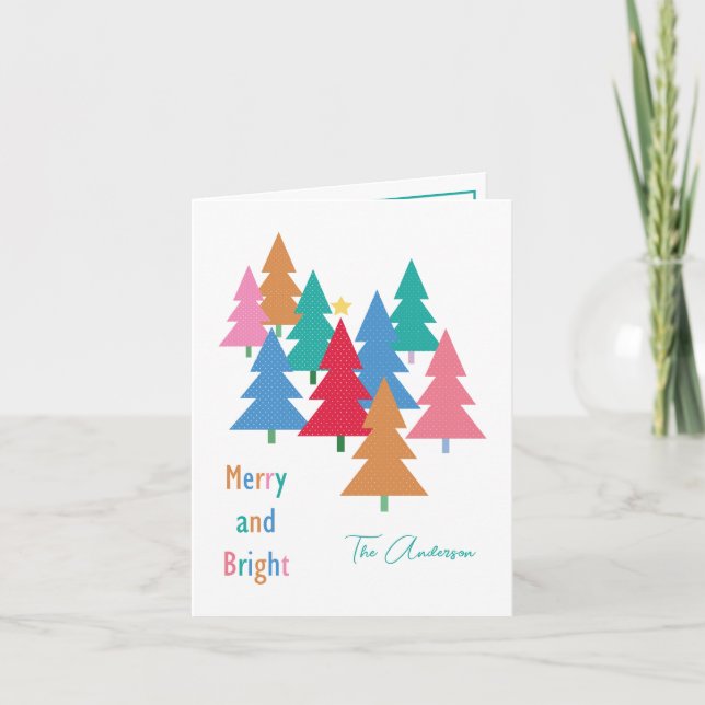 Remerciements Joyeuse et brillante carte de Noël (Devant)