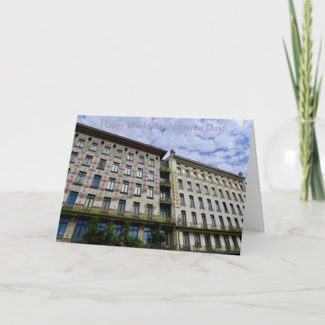 Remerciements Joyeuse Journée mondiale de l'Art Nouveau ! Carte  (Devant)