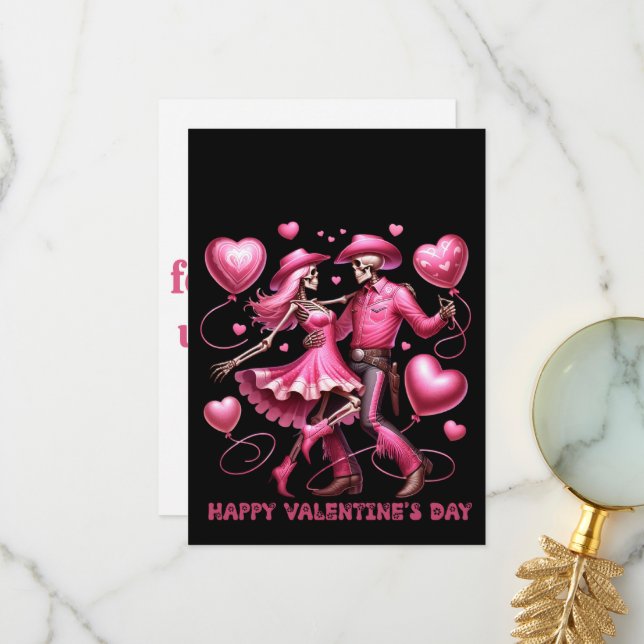 Remerciements Joyeuse Saint-Valentin - Carte de la Saint-Valenti (Devant/Arrière en situation)