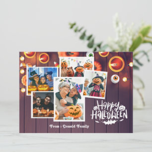 Remerciements Joyeux Carte photo de famille Halloween