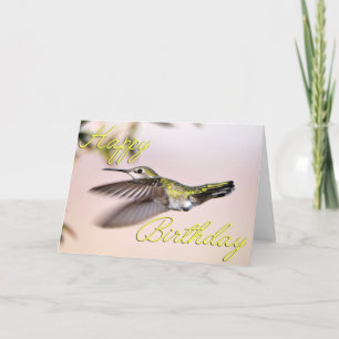 Remerciements Joyeux Carte photo d'oiseau de colibri volant