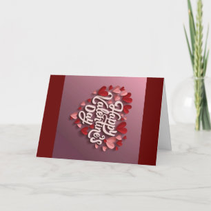Remerciements Joyeux coeur de carte d'amour de Valentine
