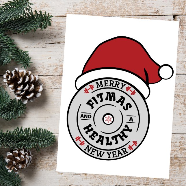 Remerciements Joyeux Fitmas et la carte de nouvelle année Healty (Créateur téléchargé)