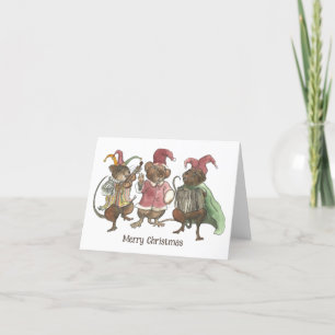 Remerciements Joyeux Noël Clown Mice Carte de vacances
