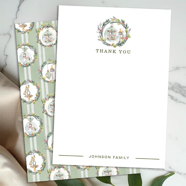 Remerciements Joyeux petit Baby shower plat Carte de remerciemen (Thank you Card)