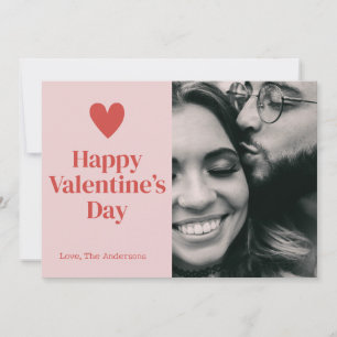 Remerciements Joyeux Valentines Jour rose Carte photo de coeur r