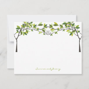 Remerciements Knott Love Trees Mariage Monogramme Carte de remer