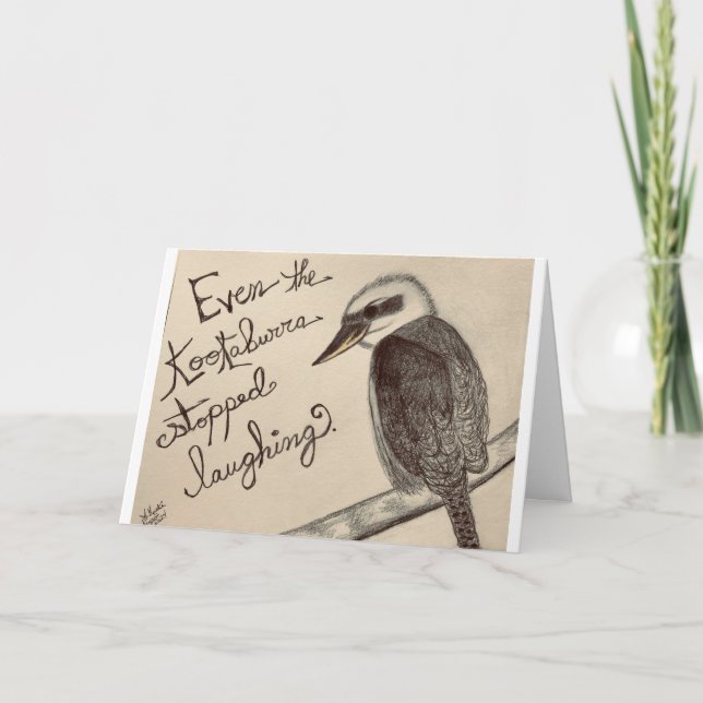Remerciements Kookaburra Arrêté De Rire Obtenir Bonne Carte De S (Devant)