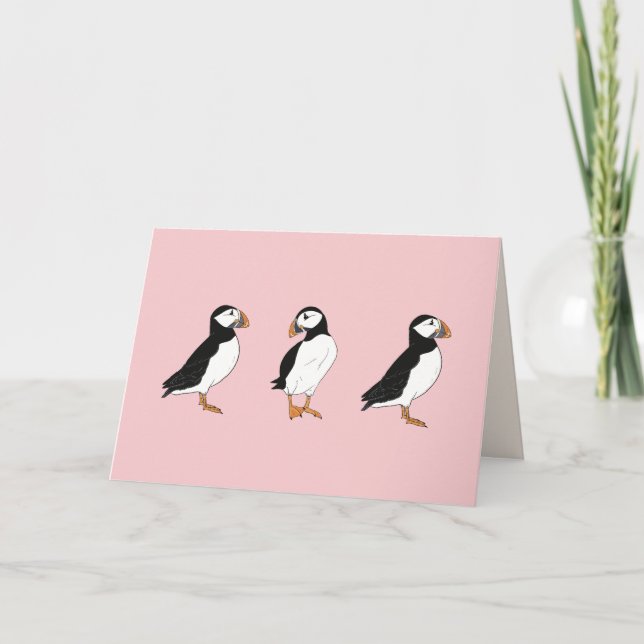Remerciements La carte blanche de Puffin (Devant)