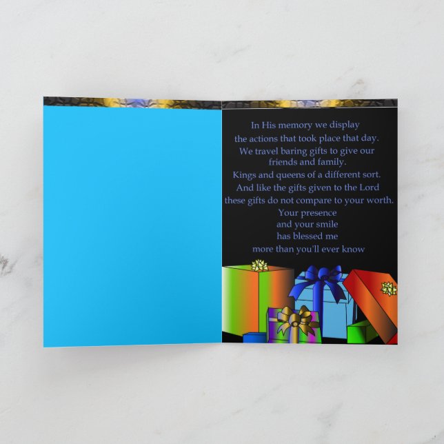 Remerciements La carte de Noël des trois sages hommes (Intérieur)