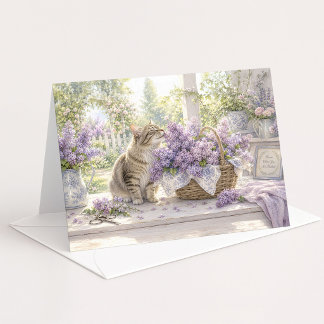 Remerciements La carte de note aquarelle Lilac Lover
