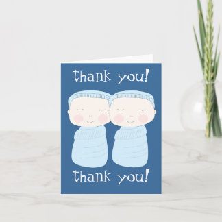 Remerciements La double la joie ! Carte pour notes jumeau de